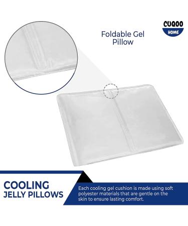 CUQOO Cooling Gel Body Pad Pillow Mat - Enhance Sleep Quality with Cool Sheets and Pillows - Night Sweat Relief - 2pk Cooling Pillow White - Buy Online on GoSupps.com