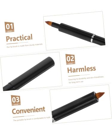 DOITOOL lip lip gloss brush applicator Tricolor lip brush telescopic lip gloss round lip gloss applicator artificial fiber lip makeup Concealer lip balm smudge stick - Buy Online on GoSupps.com