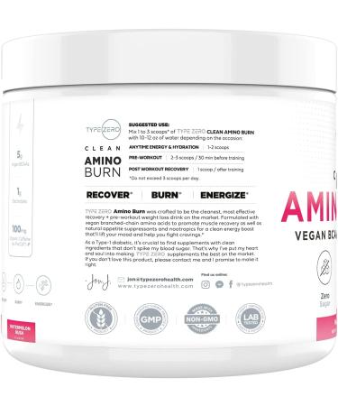 AminoBurn - Vegan Amino Acids Energy Pre Workout Drink for Women/Men (Watermelon) Sugar-Free Energy Drink Powder & Amino Acids Supplement - Natural Preworkout Energy and Fat Burner Weight Loss Drink Watermelon Rush 30 Servâ¦ - Buy Online on GoSupps.com