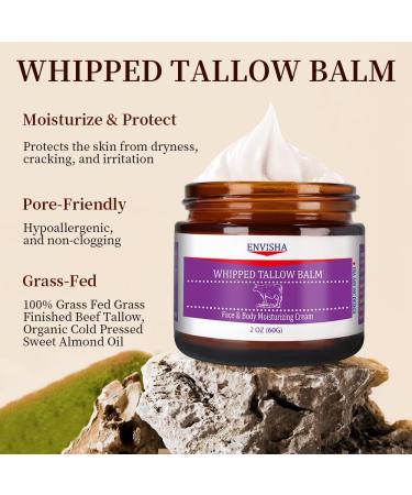 Hydrating Tallow Cream for Face and Body Nourishing & Moisturizing Skin Natural Tallow Balm Tallow Moisturizing Balm for Sensitive Skin 2 oz - Buy Online on GoSupps.com