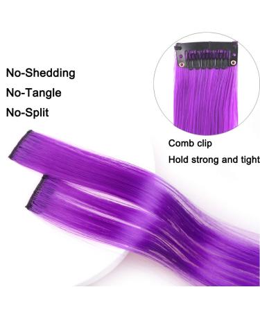 36PCS Colored Clip in Hair Extensions - 21 Rainbow Colors for Kids - Multi-Colors Party Highlights - Synthetic Hairpieces (36 Colors Set) - Buy Online on GoSupps.com