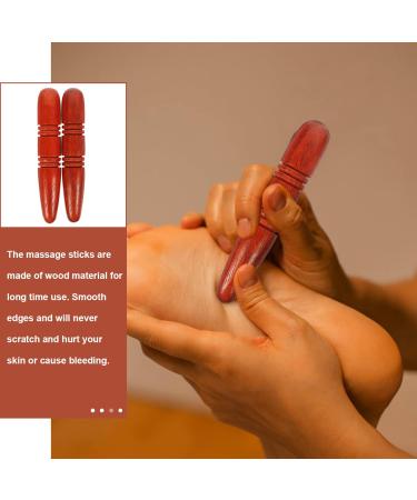 Fomiyes Thai Massage Stick Set | 2-Piece Reflex Zone Wooden Health Tool for Hand Face & Body Massage - Buy Online on GoSupps.com