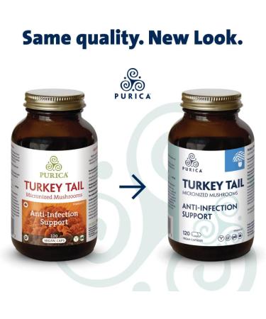 PURICA Turkey Tail Capsules 60 Count - Organic Coriolus Mushroom for Immune & Digestive Health - Energy Supplement - Antioxidant Support 60 count (Pack of 1) - Buy Online on GoSupps.com