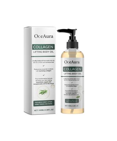 Collagen Lifting Body Oil with Hydrating Formula for Neck Chest Arms Thighs 3.38 Fl Oz Silky Texture for Fresh and Luminous Skin