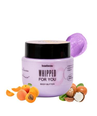 Baebeau Whipped For You Nourishing Body Butter For Dry Skin for Daily Use With Apricot Oil & Shea Butter 48Hrs Moisturization For All Skin Types - 200gm