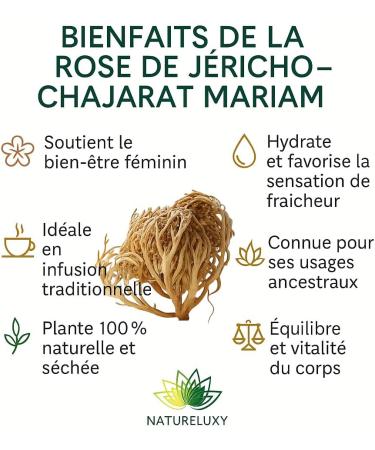  Natureluxy Chajarat Mariam Plant for Women's Fertility 100g (save 10 euros) - Buy Online on GoSupps.com