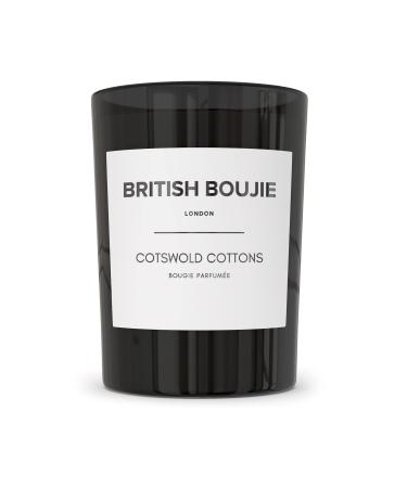 Cotswold Cottons Large Luxury Scented Candle in Box - Luxurious Fresh Linen Fragrance with Floral & Woody Hints - Long Burn time - 280gm Natural Wax - Scented Candle Gifts for Women & Men