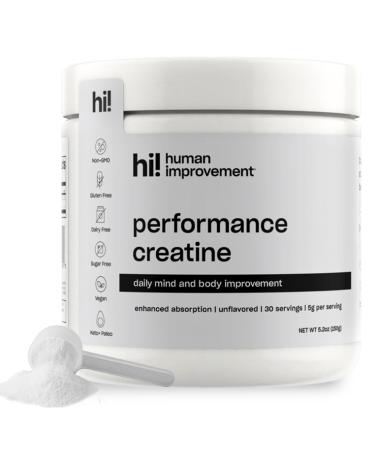 Human Performance Creatine Powder | Micronized Creatine Monohydrate for Strength Energy & Focus | Supports Muscle Power & Endurance | 30 Servings