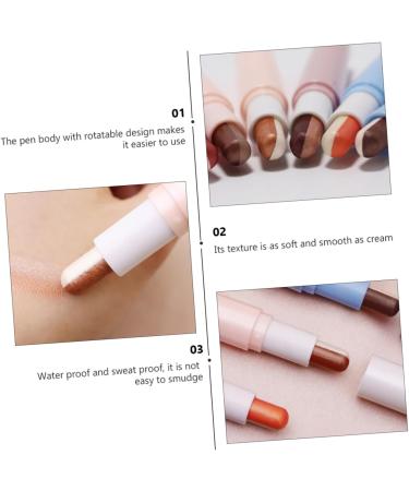 Didiseaon 2pcs Eye Shadow Stick Women Cosmetic Shadow Glitter Crayons Eyeshadow Makeup Tools Make up Plastic 1 count (Pack of 1) Blue - Buy Online on GoSupps.com