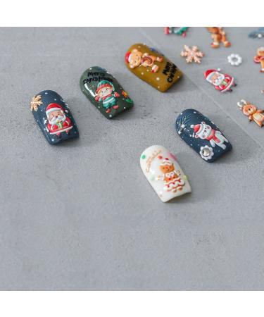 Christmas Nail Art Charm DIY Decoration - Santa Snowman & Elk Designs | Manicure Accessories - Buy Online on GoSupps.com