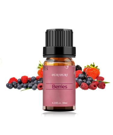 BURIBURI Berries Fragrance Oil 0.33fl.oz Aromatherapy Berries Essential Oil 10ml for Diffuser Soap Making Candle Making Berries 10 ml (Pack of 1)