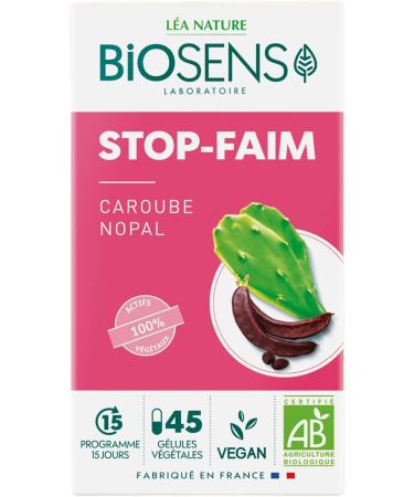 Biosens - Stop hunger vegetable capsule - Carob and Nopal - Certified Organic AB Vegan - Made in France - 100% Vegetable acti - Buy Online on GoSupps.com