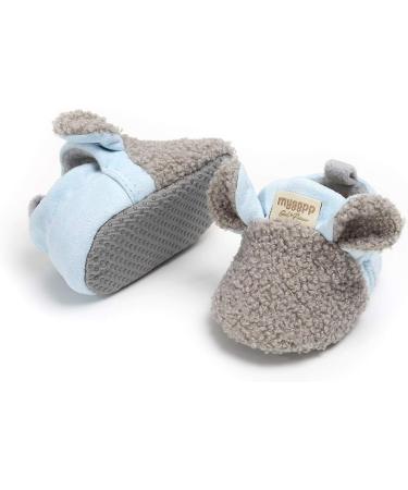 LACOFIA Baby Anti-Slip Soft Sole Winter Warm Booties - 6-12 Months (Gray) - Buy Online on GoSupps.com
