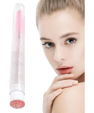 Lash Brush - Spoolie Brush Mascara Wands Rhinestone Eye Lash Brush Applicator with Tube for Eye Lash Extension Eyebrow and Makeup Light Pink - Buy Online on GoSupps.com