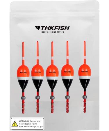 THKFISH Balsa Wood Fishing Floats and Bobbers Set - 5pcs Crappie, Panfish, Walleye Bobber Pack - Buy Online on GoSupps.com