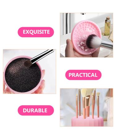 Effortless Makeup Brush Cleaning Box & Mat | Pink Brush Cleaner Pad for Easy Makeup Supply Maintenance - Buy Online on GoSupps.com