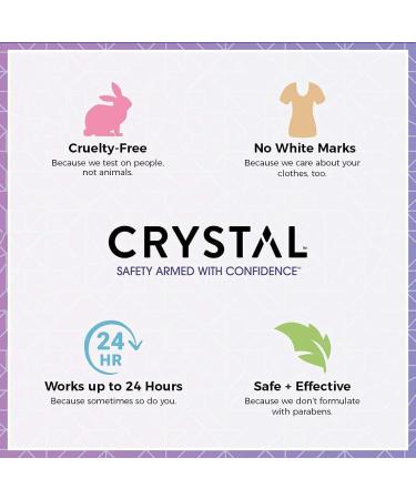 CRYSTAL Unscented Mineral Deodorant Stick - 24hr Odor Protection, Non-Staining, Aluminum & Paraben Free - 4.25 oz - Buy Online on GoSupps.com