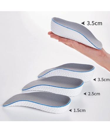 Elevated Insole for Men & Women - Comfort & Breathability - 3.5cm Thick Cushion Half Insole (Gray) | International Shipping - Buy Online on GoSupps.com