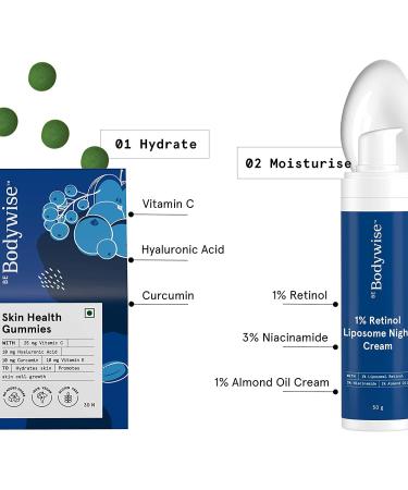 DKM Bodywise Skin Care Kit: Delicious Gummies Skin Regenerate Night Cream 50gm (Pack of 30) - Buy Online on GoSupps.com