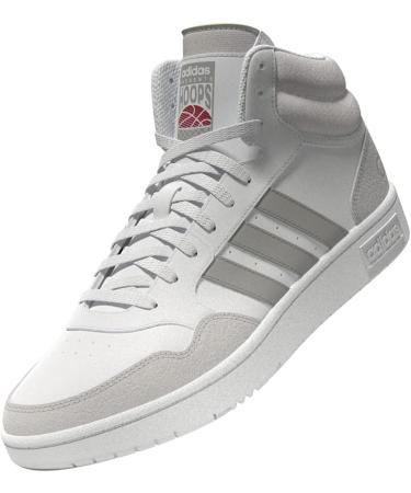 Buy adidas Men's Hoops 3.0 Mid Lifestyle Basketball Sneakers - Classic Vintage Style Size 43 1/3 EU Ftwr White/Metal Grey - Buy Online on GoSupps.com