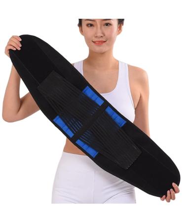 Plus Size Lumbar Pain Relief Massage Belt for Men & Women - 4X-Large Blue Back Support Brace & Posture Correction Waist Trainer - Buy Online on GoSupps.com