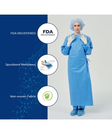Disposable Non-Woven Latex-Free Gowns 10EA (XL) | Non-Surgical Protection - Buy Online on GoSupps.com