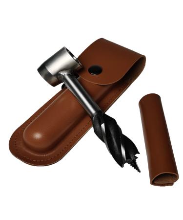 ZoJinz Hand Auger Wrench, Scotch Eye Wood Auger Drill Bit for Outdoor Wood Peg and Hole Maker,Survival Settlers Tool,Camping Gear,for Bushcraft Backpack and Camping
