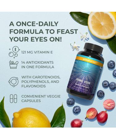 Primal Harvest Primal Vision with Lutein Zeaxanthin Vitamin A and Zinc for Eye Health Blue Light Support and Visual Clarity - Buy Online on GoSupps.com