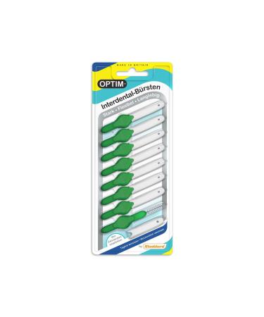 OPTIM interdental brushes pack of 8 green 0.8mm size 5