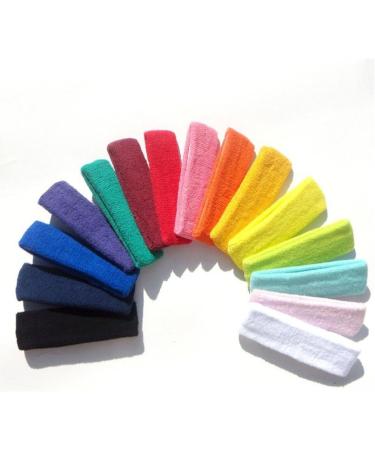 Yeshan 12 Pack Stretchy Athletic Sweatband - Ideal for Sports & Fashion | Wicking Towel Material - Buy Online on GoSupps.com