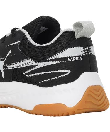 PUMA Unisex Kinder Varion Li Jr Indoor Court Shoe - 34 EU Black Cool Light Gray Yellow Blaze Gum | International Shipping Available - Buy Online on GoSupps.com