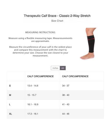 Back on Track Calf Brace - Classic 2-Way Stretch Compression Sleeve for Men & Women - Small Black - Buy Online on GoSupps.com