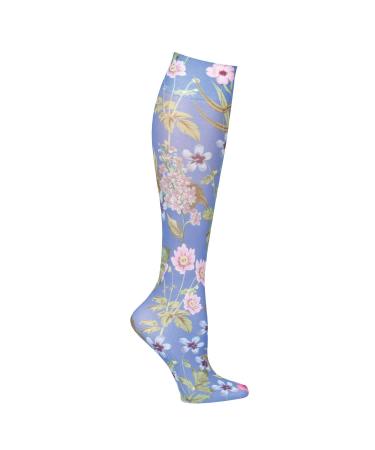 Celeste Stein Moderate Compression Knee High Stockings Wide Calf - Blue Morona