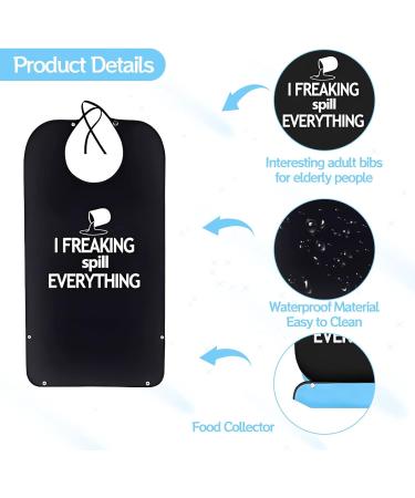 Adult Bib for Seniors - Washable & Reusable Waterproof Bib with Debris Collector | Men & Women - Buy Online on GoSupps.com