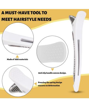 Bagentry 6 Pcs No Crease Hair Clips for Styling with Silicone Band Professional Flat Hair Sectioning Clips Duck Billed Alligator Hair Clips Parting Cutting Makeup Salon Women Men (B) - Buy Online on GoSupps.com