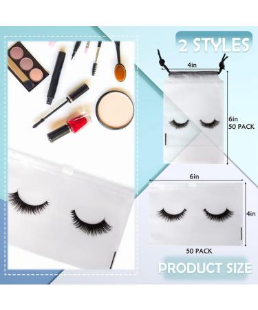 TRIPPER 100Pcs Eyelash Aftercare Bags Lash Bags for Clients Cute Lash Packaging Bags 50 Drawstring and 50 Zipper Cosmetic Bags - Buy Online on GoSupps.com