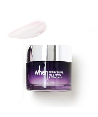 When Beauty Berry Dual Gel & Cream Anti-Aging Facial Sleeping Mask - Cruelty-Free 30ml - Unisex Skincare - Buy Online on GoSupps.com