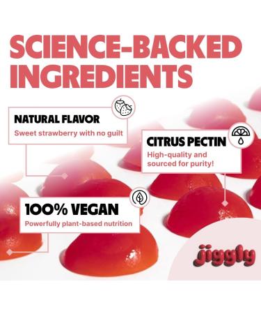 Jiggly Creatine Monohydrate Gummies for Men & Women Boost Focus Strength and Endurance Anti-Melting Formula Vegan Gluten-Free Non-GMO 5g of Creatine per Serving (Natural Strawberry 90 ct) Natural Strawberry 90 Coun  - Buy Online on GoSupps.com