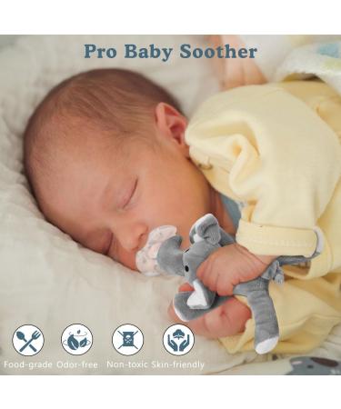 Zooawa Baby Pacifier Holder for Infant Boys Kids Girls 0-36 Months - Elephant - Buy Online on GoSupps.com
