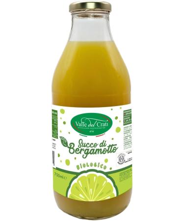 Valle del Crati Organic Calabrian Bergamot Juice | Fresh and Thirst-Quenching Drink | No Added Sugars and No Preservatives | 100% Pure Bergamot Juice | 12 bottles of 720ml - Buy Online on GoSupps.com