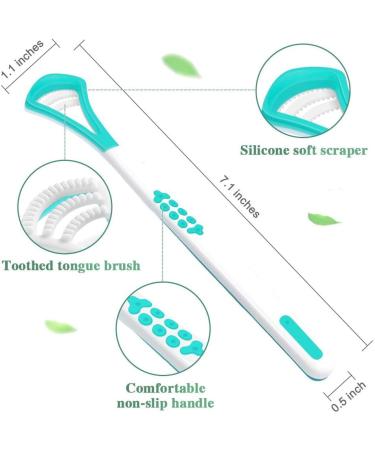 Ghzzy Tongue Scraper - 6 Pack Soft Antibacterial Tongue Cleaners for Fresh Breath | Inhibit Bad Breath & Promote Oral Hygiene - Buy Online on GoSupps.com