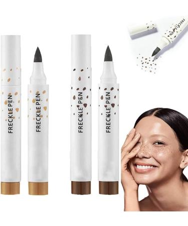 Lovelycat Freckle Pen Faux Freckle Pen Colour Pop Freckle Pen Supernaturally realistic freckles makeup brush Fantastic freckles pen Long-lasting waterproof soft-point absorbent pen for a natural and easy makeup look (Double) - Buy Online on GoSupps.com