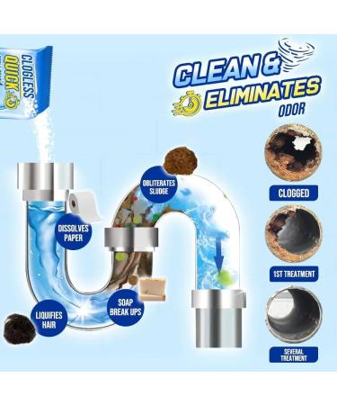 GFOUK Clogless Quick Sink And Drain Powder Powerful Kitchen Pipe Dredging Agent Sink Drain Cleaner Unclog Sink Drain Powder for Powder Agent For Kitchen Toilet Pipe Dredging (3pcs) - Buy Online on GoSupps.com