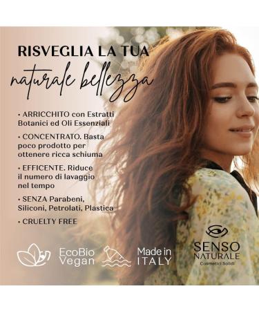 Senso Naturale Nourishing Repairing Solid Shampoo and Conditioner for Dry or Damaged Hair with Elegantier Pink Clay Ylang Ylang 100% Organic Natural and Vegan pH 4.5-5.5 (2 in 1) - Buy Online on GoSupps.com