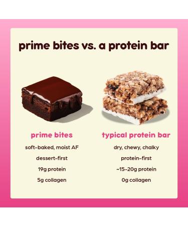 Prime Bites High Protein Brownie (12 Per Box, Variety Pack) - 19g of Protein, 5g of Collagen, Gluten Free, Low Sugar Treat, Delicious Protein Snack - Buy Online on GoSupps.com