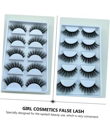minkissy 5 Pairs Fake Eyelashes Beauty Accessories Fake Makeup Lashes False Eyelashes Bulk Natural Fluffy False Faux Lashes Bulk Makeup Girl Eyelashes 3d Set Fiber Hand Made - Buy Online on GoSupps.com