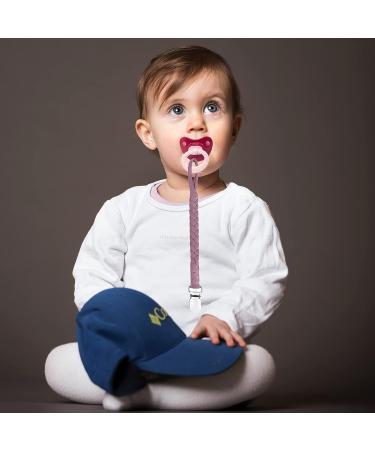Duludulu Braided Pacifier Clip - Handmade Teething Strap, Unisex Design - Perfect Gift for Baby Shower or Birthday - Black - Buy Online on GoSupps.com