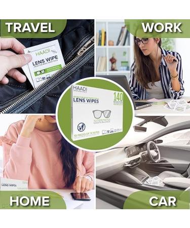 140 Individually Wrapped Glasses Cleaner Wipes - Lens Wipes for Spectacles, Cameras, Screens, and More - Buy Online on GoSupps.com