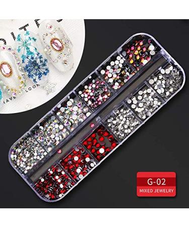 Artdone 9 Boxes Nail Rhinestones Kit with Tweezers, Pen - Nail Art Accessories Set - Buy Online on GoSupps.com