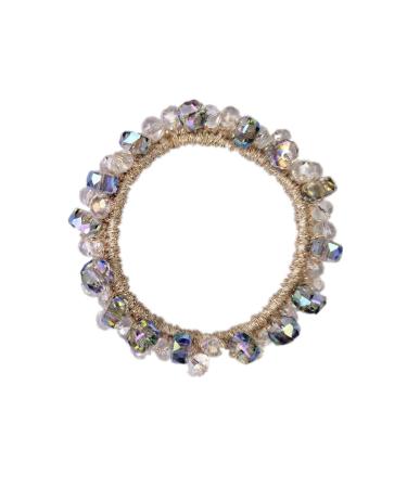 5 Pcs Rhinestone Hair Ties - Crystal Hair Bands for Women and Girls - 2.8 Inch Two-tone Crystal Color - Pack of 5 - Buy Online on GoSupps.com